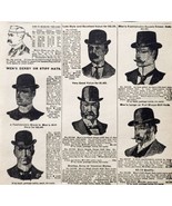 1900 Bowler and Derby Hats Advertisement Victorian Sears Roebuck 5.25 x 7&quot; - $24.99