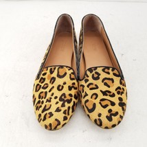 J. CREW Flats Womens   Animal Print Leopard Calf Hair Loafers Shoes Sz 9 - £25.38 GBP