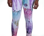 Civil Clothing Loud Mouth Aliens Multi-Colored White Leggings Sexy Stret... - $37.35