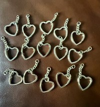Heart Shape Metal Split Keychain Keyring DIY Keychains 15 Pieces NWOT - $17.81 CAD