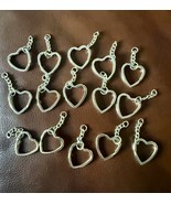 Heart Shape Metal Split Keychain Keyring DIY Keychains 15 Pieces NWOT - $247.32 MXN