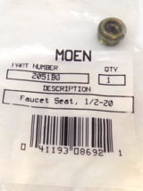 Moen -MPN- 2051BG Faucet Seat - 1/2 -20 Brass- Faucet Repair - £4.85 GBP