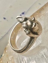 James Yesberger cat ring sleeping kitten band Size 5.75 sterling silver women - $371.25