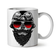 Skull Beard Hippie NEW White Tea Coffee Mug 11 oz | Wellcoda - £17.88 GBP