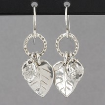 Retired Silpada Sterling Silver Falling Leaves French Wire Dangle Earrings W1773 - £35.16 GBP