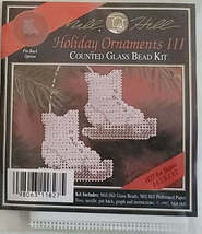 Mill Hill Holiday Ornament counted cross stitch bead kit Ice Skates - New - $8.00