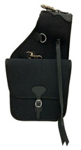 Western Trail Horse or Motorcycle Saddle Bag Bags Heavy Black Canvas w/ ... - $56.80