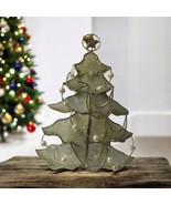 Papillion’s Capiz Creations Hand Painted Sea Shell Christmas Tree Votive... - $443.48 MXN