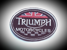 TRIUMPH CAR MOTORBIKE RACING  RALLY  TT MOTOGP EMBROIDERED PATCH  - $4.99