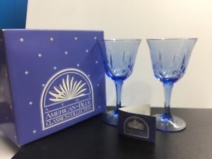 Avon American Blue Classic Collection by Fostoria Pair of Water Goblets NEW - £27.96 GBP