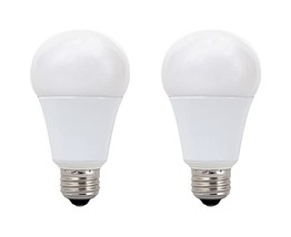 Lot of 2 TCP LED Light Bulb A19028 800 Lumens Daylight 5000K 9W 60W Equi... - $9.89