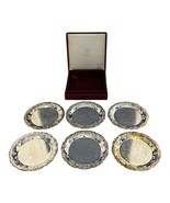Set of 6 CREA Milano Classic Silverplate Collection Coasters with Storag... - $26.00