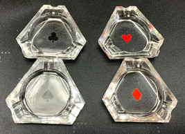 Ash Trays Set Of 4 Playing Card Suits Spades, Diamonds, Clubs, Hearts - £19.91 GBP
