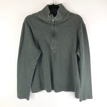 GAP Mens Sweater 1/4 Zip Mock Neck Cotton Green M - $14.49