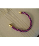 Kumihimo Beaded Bracelet 8&quot; in shades of pink and lavender (item 109) - $13.69 CAD