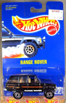 1991 Hot Wheels Blue Card/Collector #221 RANGE ROVER Black w/Chrome CT Spokes - £9.83 GBP