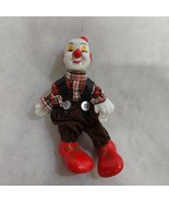 Nadel &amp; Sons Toy Corporation Porcelain Clown Figurine Sits on Edge of Shelf - $19.95