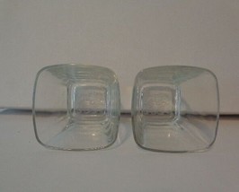 Set of 2 Square Crown Royal Canadian Whiskey Lowball Etched Glasses - £6.25 GBP