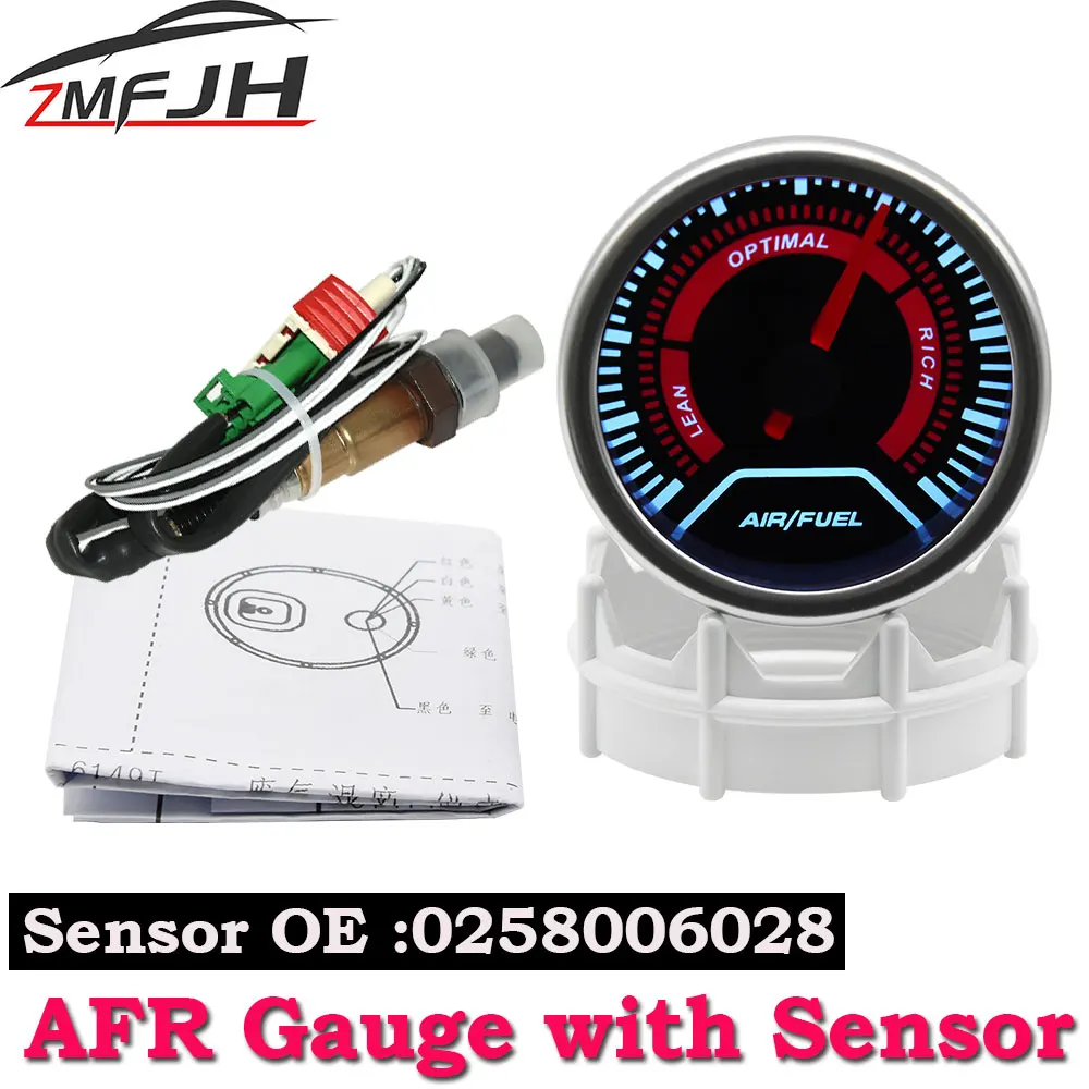 2 52mm digital air fuel ratio gauge with narrowband o2 oxygen sensor car gauge afr fit thumb200