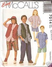 McCall&#39;s Pattern 7014 Boys&#39; &amp; Girls&#39; Shirt, Vest, Pants &amp; Short 10-11-12 - £1.20 GBP