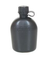 VINTAGE US ARMY 1976 MILITARY BLACK HARD PLASTIC WATER CANTEEN 1 QUART S... - $407.21 MXN