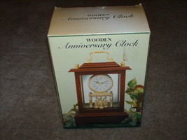 Tabletop Wooden Anniversary Clock New in Box 1998 - £36.96 GBP