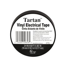 3M 49656 &quot;Tartan&quot; Vinyl Black Plastic Electrical Tape - $7.91