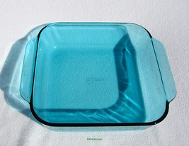 Teal-Green Square Pyrex 2 Quart 8x8x2&quot; Baking Pan or Cake Pan  222-R 02 - £19.97 GBP