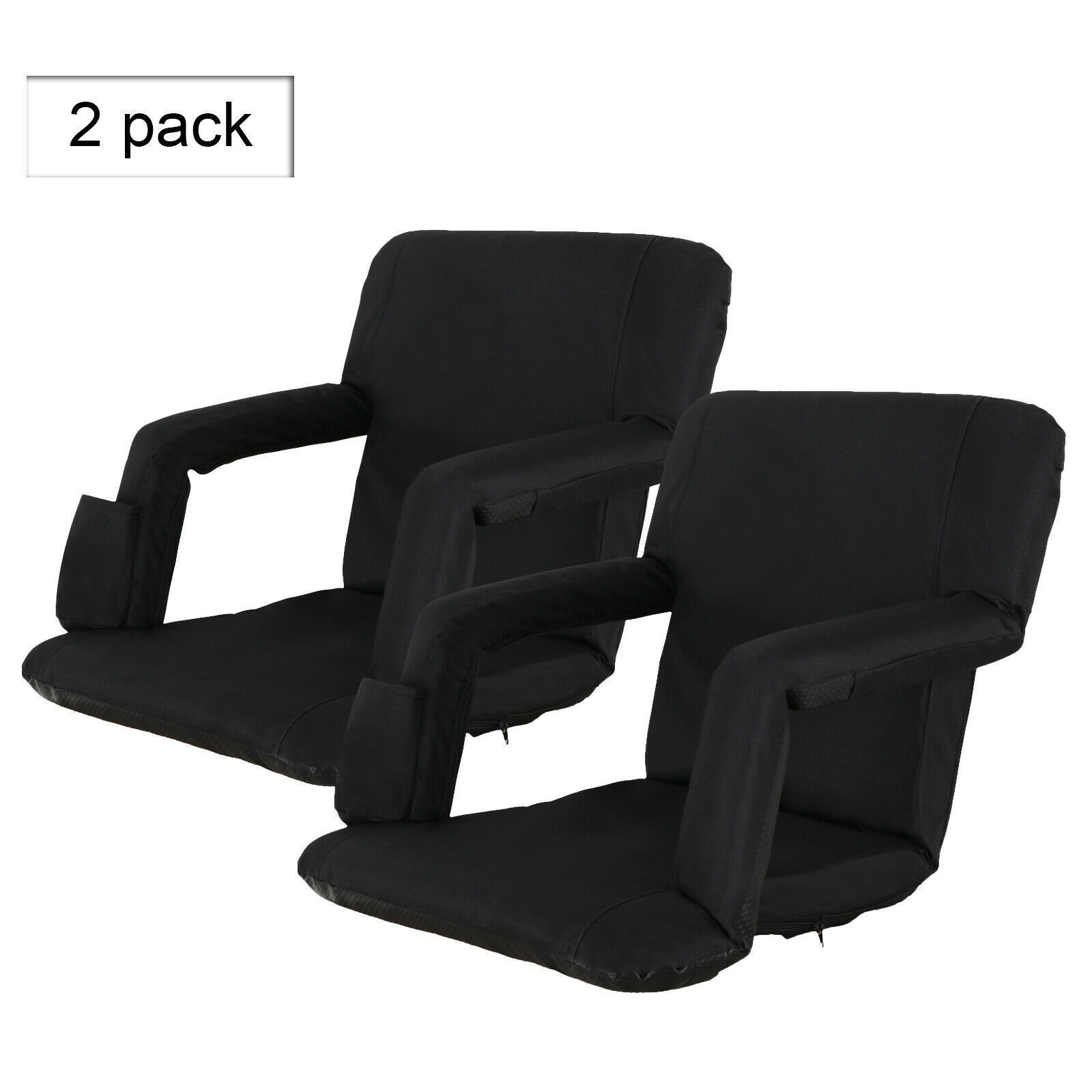 2X Football Stadium Seat Chair For Bleacher Backrest Tilt 5 Angels Portable
