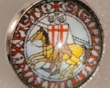 Knight templar s on horse with shield lapel pin  large  thumb155 crop