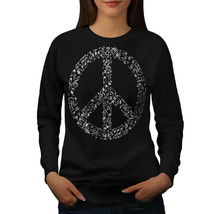 Wellcoda Peace Sign Music Rasta Womens Sweatshirt,  Casual Pullover Jumper - £22.64 GBP+