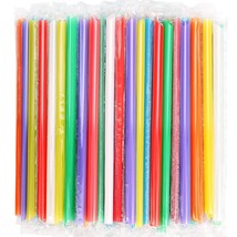 100 Pcs Individually Packaged Pointed Jumbo Smoothie Straws,Disposable Individua - £15.97 GBP