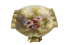 c1940 Royal Winton Hand Painted Flowers Pansies Cigar Ash Tray - $153.45