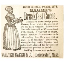 Walter Baker Breakfast Cocoa 1885 Advertisement Victorian Paris Expo ADB... - $12.99