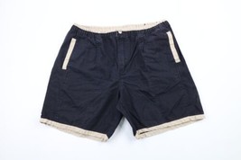 Vintage 90s Streetwear Mens Large Faded Color Block Above Knee Dad Shorts Black - £34.75 GBP
