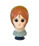 Vintage Mannequin TWIGGY Hat &amp; Wig Display Art Head Styrofoam Head Uniqu... - $2,293.21 MXN