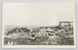 AZO 1924-1949 RPPC Electrc Generation Station Damage in Lens France Post... - $21.36