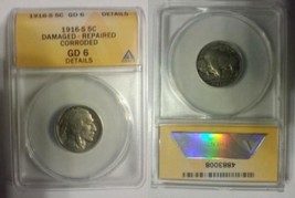 1916-S ANACS GD6 Details Buffalo Nickel. - £12.49 GBP