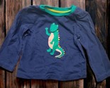 Baby Boden Long sleeve Alligator Crocodile Dinosaur shirt Size 3-6m 68cm... - $14.84
