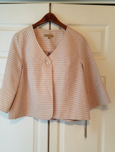 Notations Ladies Style #MTPJ0124 Size Medium 3/4 Sleeve Crop Jacket  (New) - £15.49 GBP