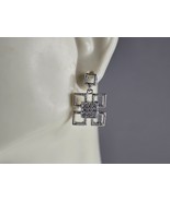 Womens Vintage Estate Sterling Silver CZ Earrings 4.4g E3687 - $55.47 CAD