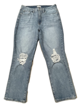 Good American Good Boy Destructed Womens Jeans 10/30 Distressed Indigo L... - $34.24