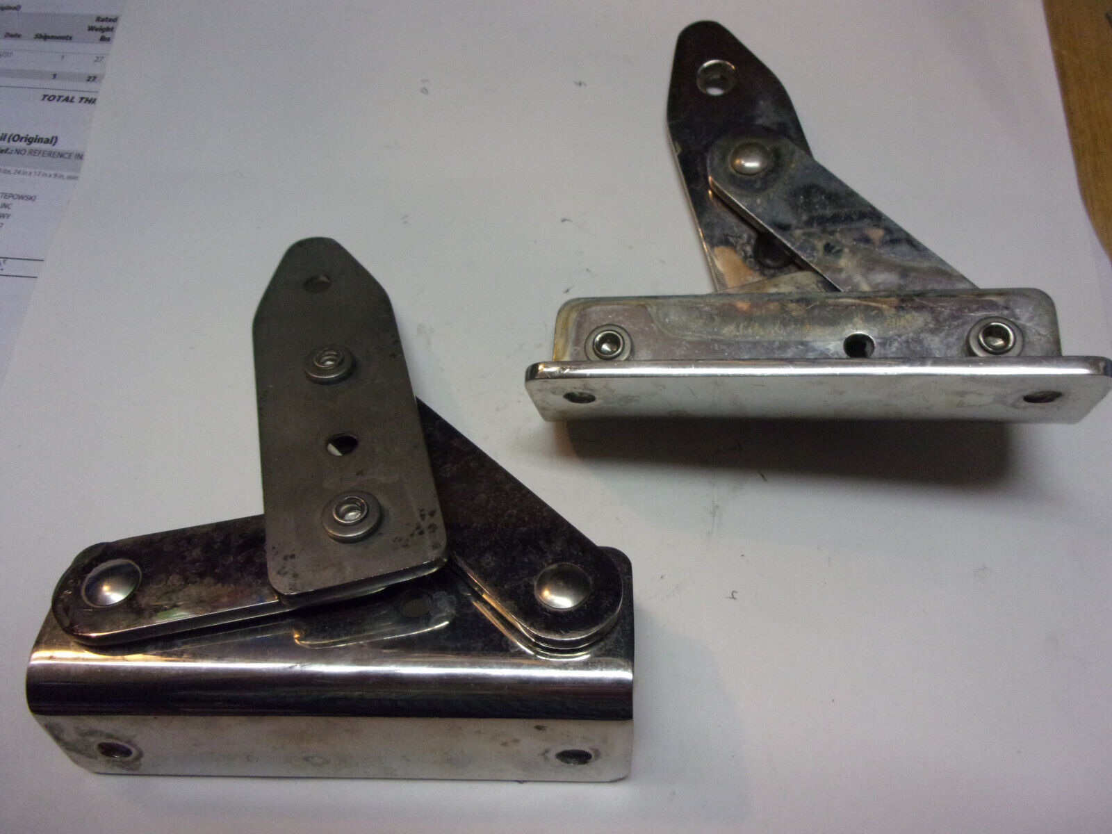 Marine Stainless polished heavy duty Seat  Back Hinge Pair - $98.01