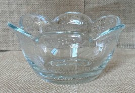 Vintage Pfaltzgraff USA Blossom Clear Glass Dip Bowl Candy Dish Cottagecore - $17.82