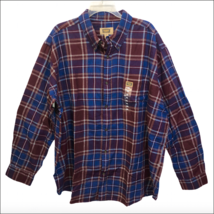 New Men&#39;s Foundry Supply Co 2XL Button Front Long Sleeve Flannel Shirt P... - $37.68 CAD
