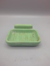 Vintage Ceramic Wall Mouny Soap Dish Mint Green - $298.58 MXN