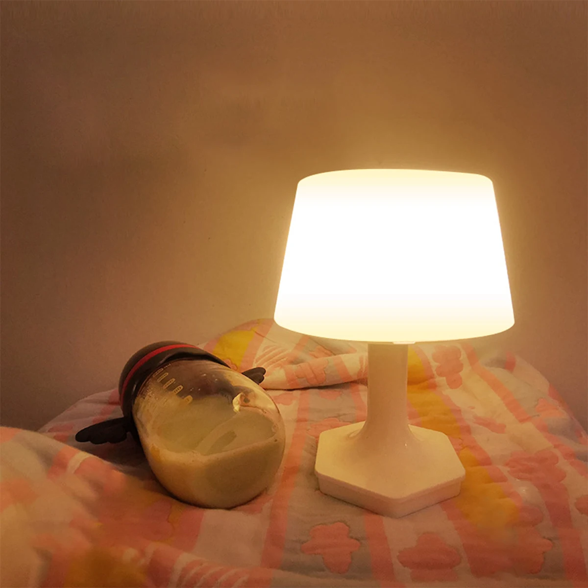 USB Rechargeable Bedside Lamp Two Colors Switch Desk Lamp Night Light Ey... - $11.61+