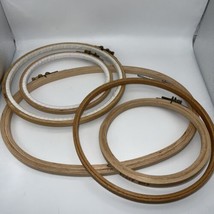 Lot of 5 Miscellaneous Wood Embroidery Hoops Germany Etc EUC - £98.29 GBP