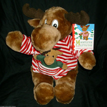 16&quot; Vintage 1992 Christmas Moostletoe Littletoe Stuffed Animal Plush Moose W Tag - £41.40 GBP