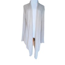 EILEEN FISHER GRAY LINEN OPEN SHARK TOOTH HEM CARDIGAN SWEATER WOMEN SIZ... - £11.96 GBP